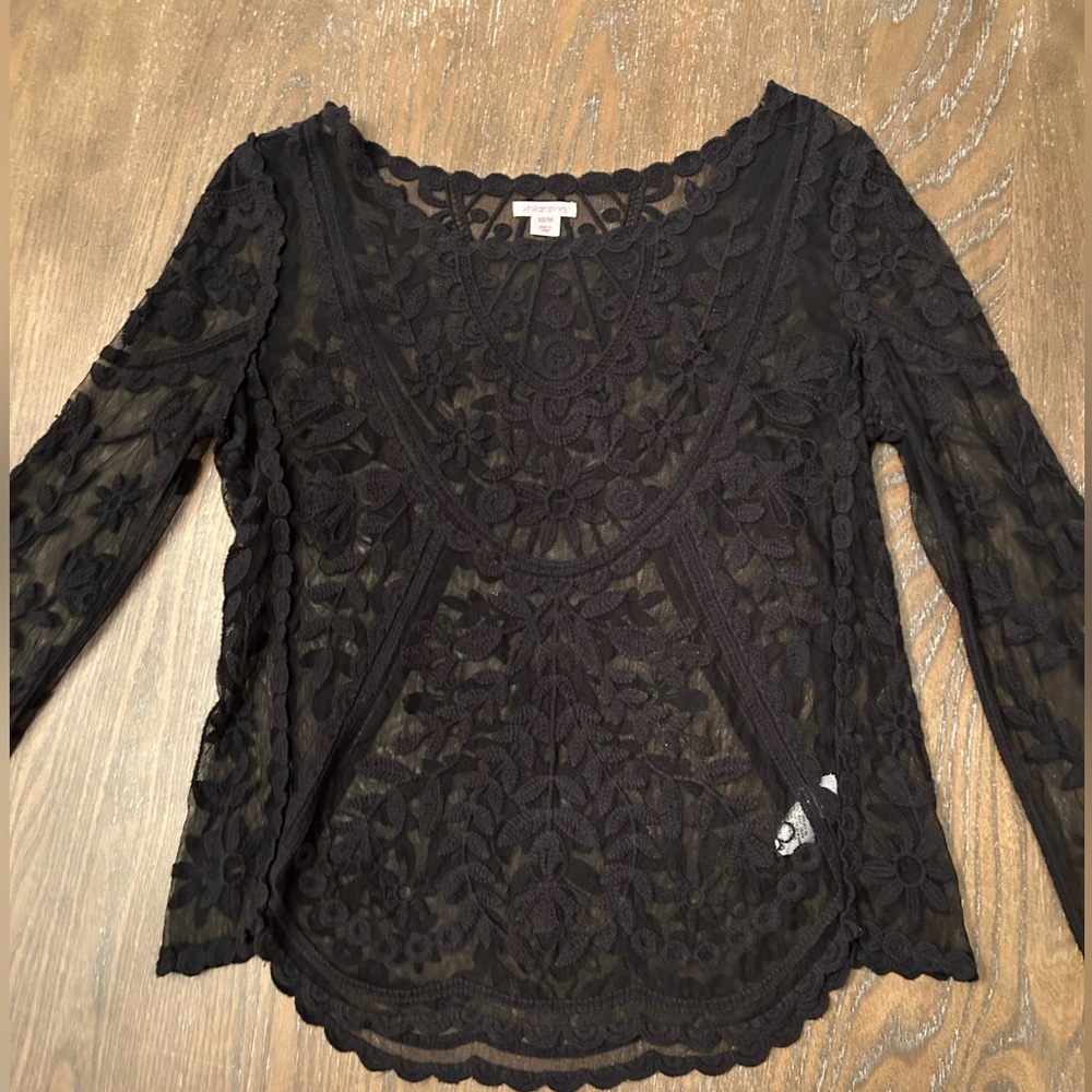 Black lace blouse